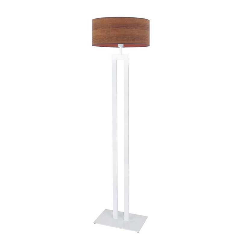 Bismilla 162cm Traditional Floor Lamp, White, Dark Brown