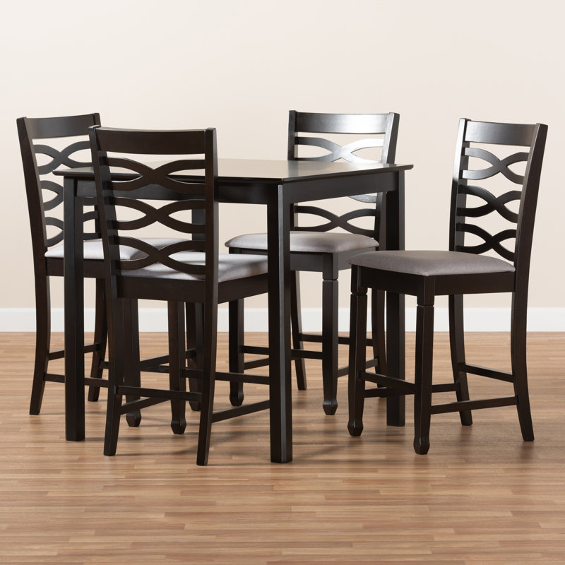 4 - Person Four Leg Dining Set, Gray