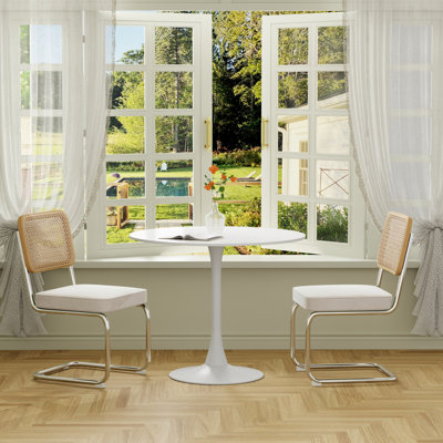 Elegant 3 Piece Dining Room Round Table and Chairs Set