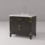 Meuble-lavabo simple avec comptoir en marbre de Carrare