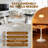 Compact Modern Dining Table, Oak Mdf Metal For Versatile Home Use