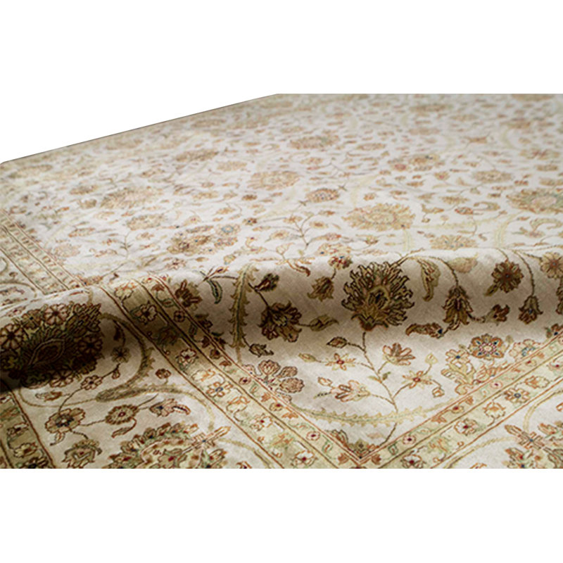 Silk Oriental Area Rug in Ivory