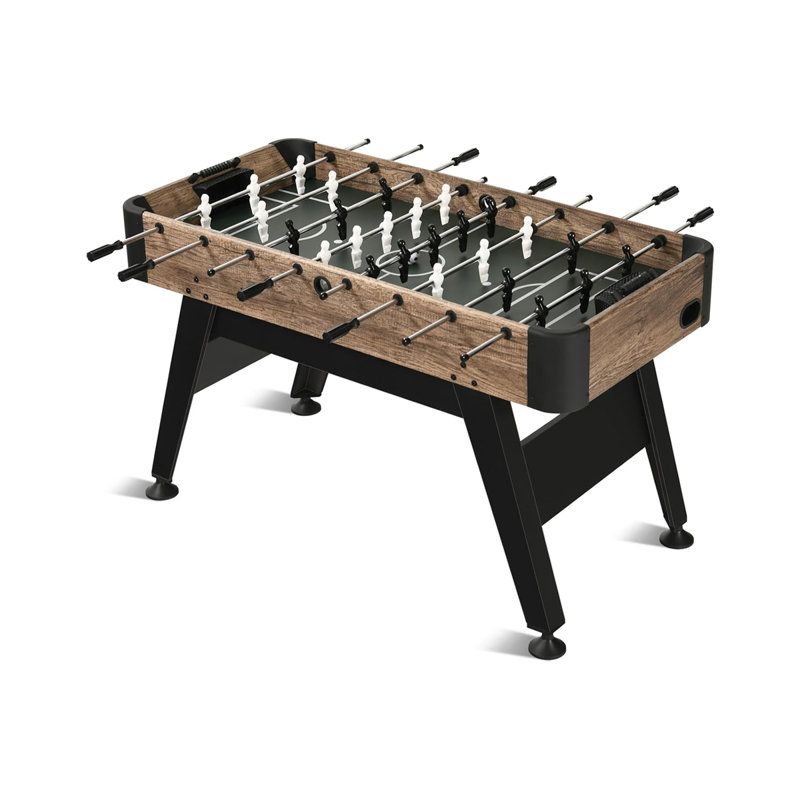 Tables de soccer brun et noir en bois manufacturé rectangulaire, Brun