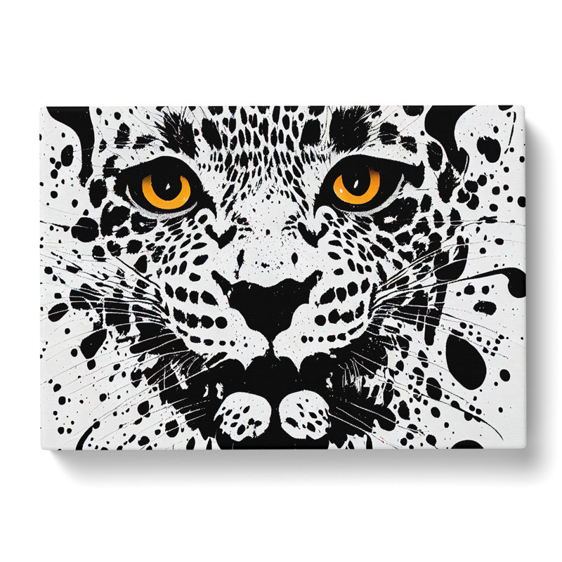 Leopard Splatter Abstract - Wrapped Canvas, 50cm H x 76cm W x 3cm D