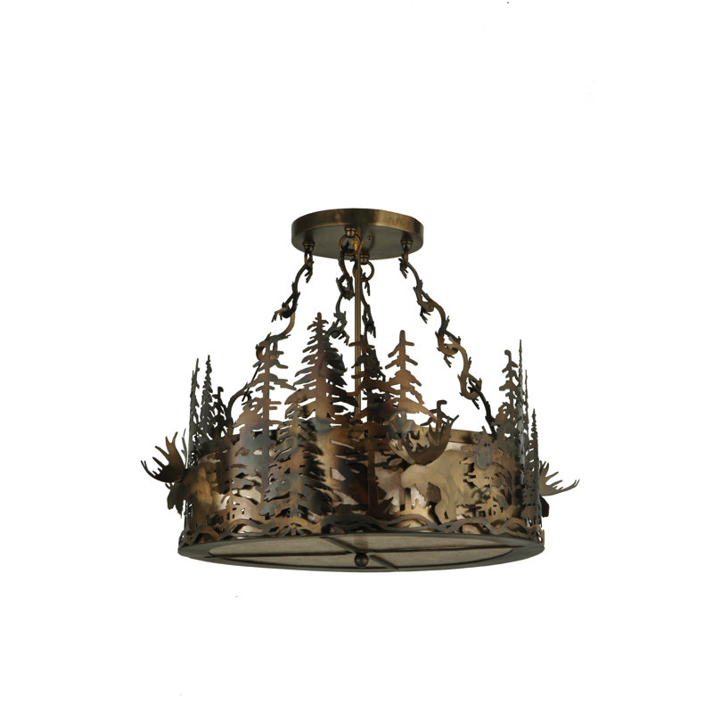 Moose At Dusk 4 - Light Chandelier