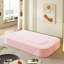 Canapé-lit pliable 78,7 po 2-en-1 avec couverture et 2 coussins, velours côtelé moelleux-1189969799