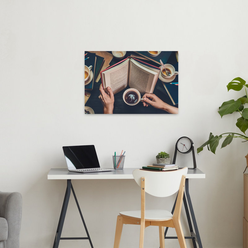 Moment d'étude confortable - Affiche murale rustique et vintage, 24" H x 36" W