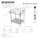 Ceramic Rectangular Console Bathroom Sink with Overflow