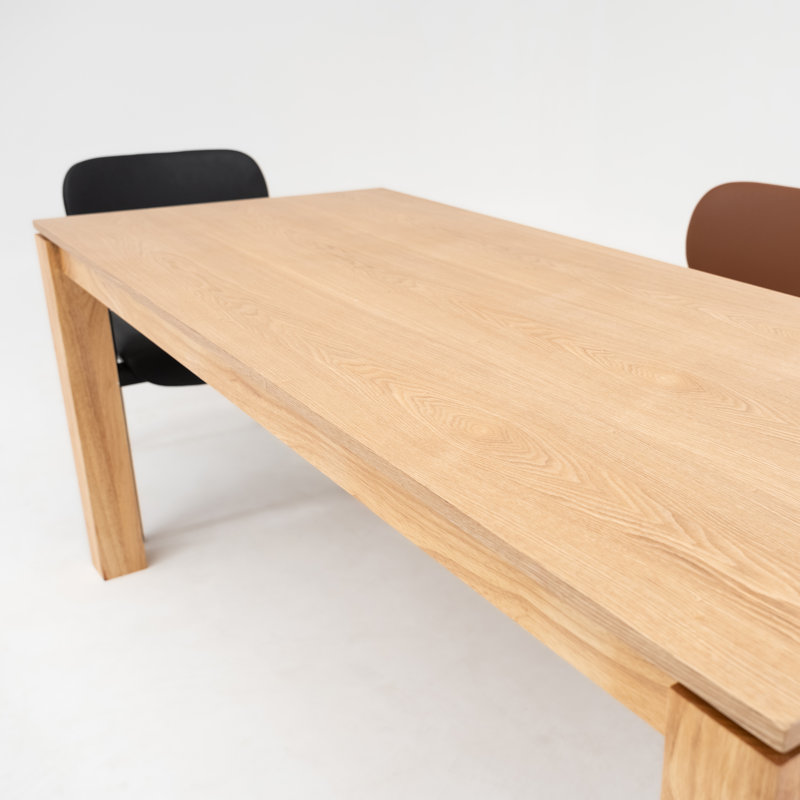 Table de salle à manger 70,87 "pour 6 à 8 personnes, Naturel