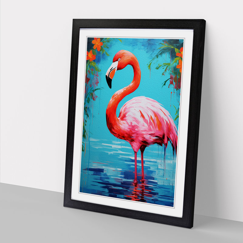 Single Picture Frame Print on Wood, 46cm H x 34cm W, Black Framed