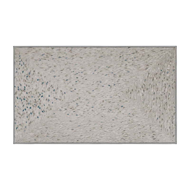 Tapis gris lavable à la machine, Rectangle 4pi x 6 pi