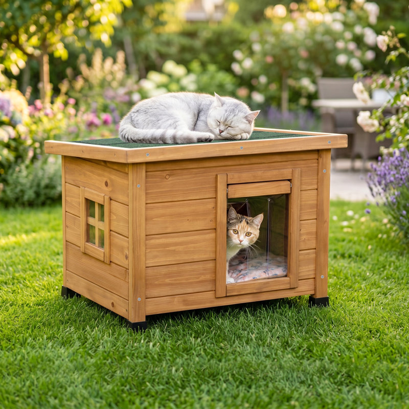 Maison de chat jaune, Naturel