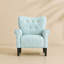 Chaise d'appoint moderne rembourrée - bleu fronde-133402452