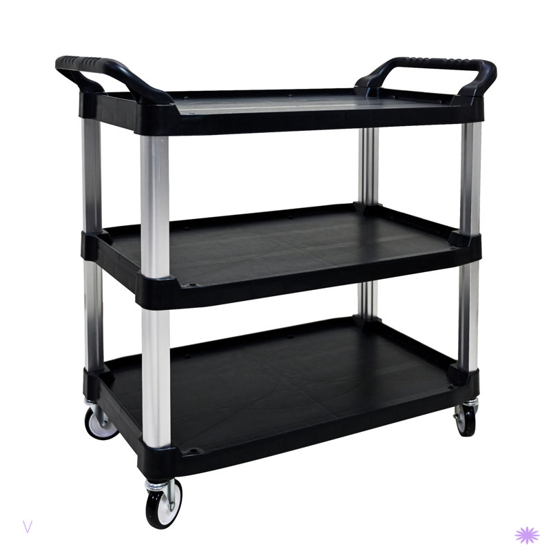 Three-Layer Thickened Plastic Mobile Tool Cart