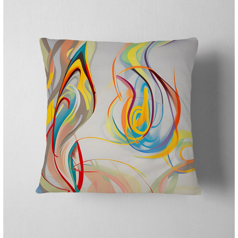 Coussin décoratif avec insert, H 18 po x l 18 po, Multi abstrait 29