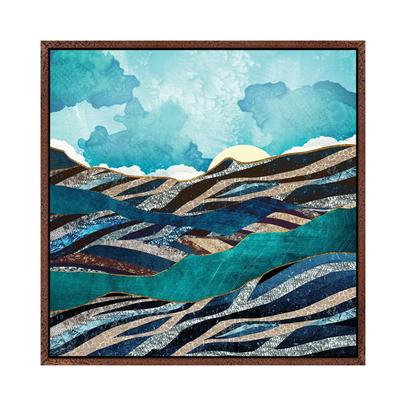 New Day - Print on Canvas, 66.04 cm H x 66.04 cm W, Classic Brown Wood Framed