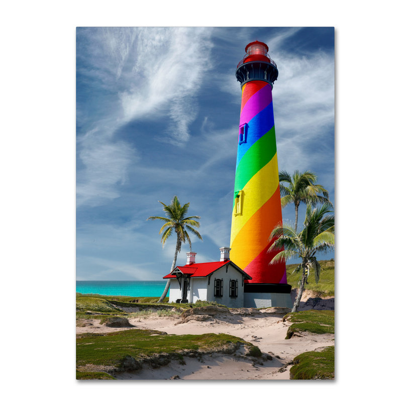 Alexan «Rainbow Lighthouse South», reproduction de photo sur toile tendue, H 47 po x l 35 po