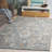 Marquee 506 Hand Tufted Wool/Cotton Oriental Rug in Blue/Rust/Ivory-108598370