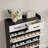 3-Door PVC Door Shoe Cabinet With 2-Drawers - Shape Design, Large Storage Space