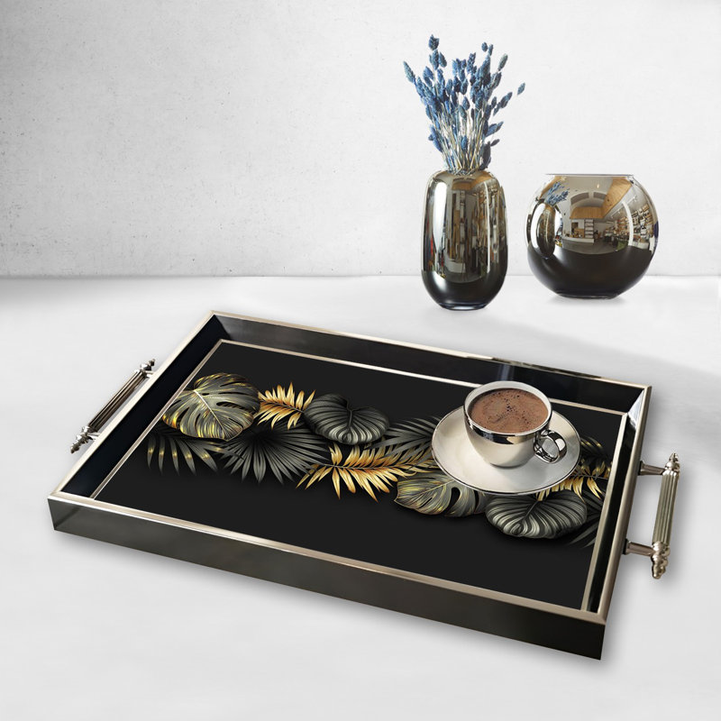 Elegant Glass Tray, 19.7 x 11.4 x 1.4 inches | 100% Durable Glass Construction | Easy to Clean with Damp Cloth | Ideal for Serving, Decorative Display, and Organizing | Stylish Addition to Home Décor