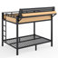 Lit superposé double au-dessus de double avec tablettes de rangement, ports USB et lumières DEL Pegwise-130024869-130024871