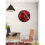 Horloge murale en verre trempé rouge, horloge décorative dorée, horloge murale moderne, idée cadeau unique-177949802-177949803