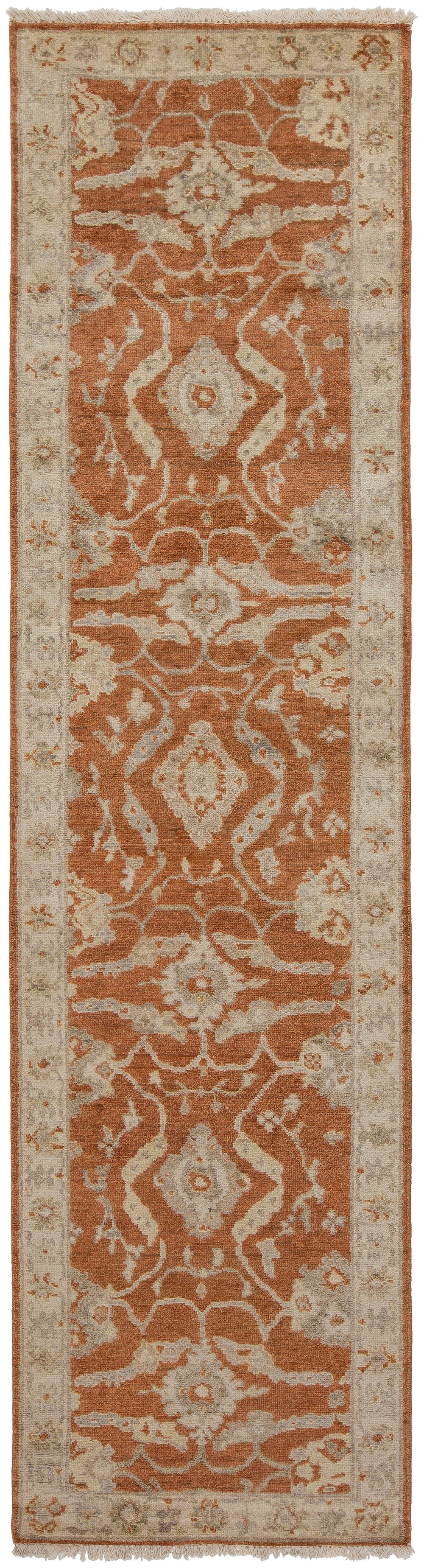 Canora Grey Prange Hand-Knotted Wool Rust Rug - Wayfair Canada