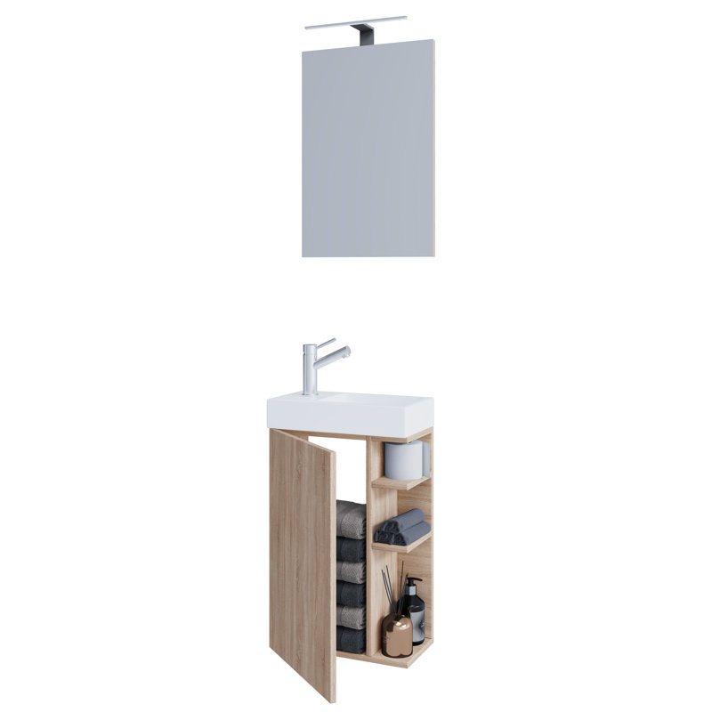 Rayvonn Bathroom Furniture Suite, Brown
