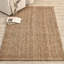 Annello Natural Jute Fabric Area Accent Rug