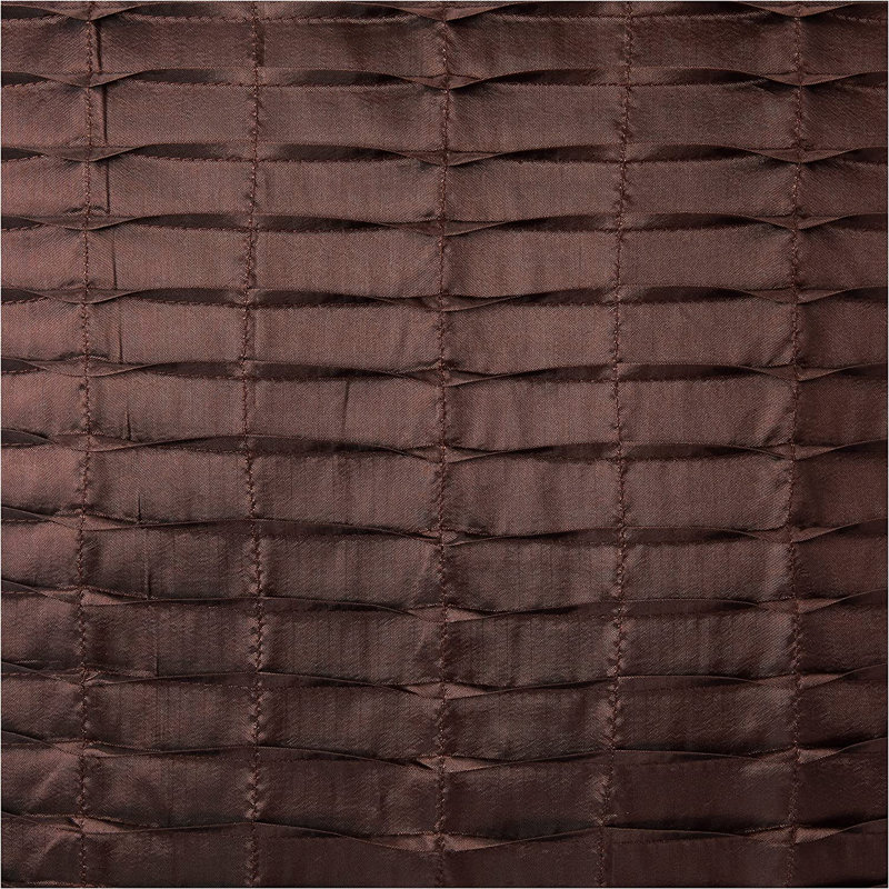  Silky Pleated Throw Pillow, Brown