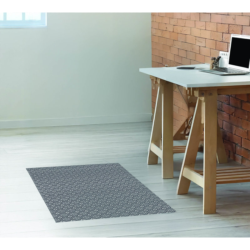 Petit tapis de bureau Talia, L 24 po x P 36 po, Gris anthracite