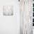Grey White Platinum Parallels - Modern Velvet Curtain - Room Darkening - 1 Panel-107609996