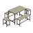 Expandable Dining Table Set for 4-8, 63" Large Extendable Kitchen Table with 2 Benches & 2 Stools, Modern Wood Top & Metal Frame, Space-Saving, Easy Assembly, Grey.-62735609-62735604-62735606-62735602-62735564