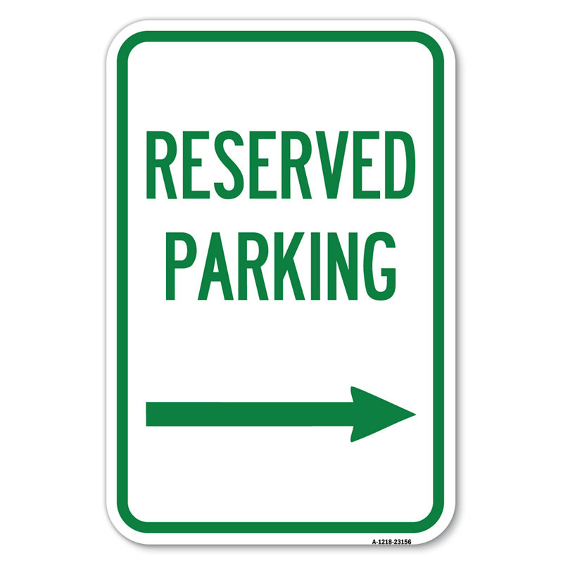 Reserved Parking $250 Fine (With Graphic)/23165, 18" H x 12" W x 1" D