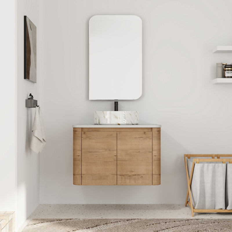 Meuble-lavabo simple 30 po avec comptoir en pierre reconstituée