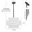 18" Modern 4-light Dimmable Drum Chandelier