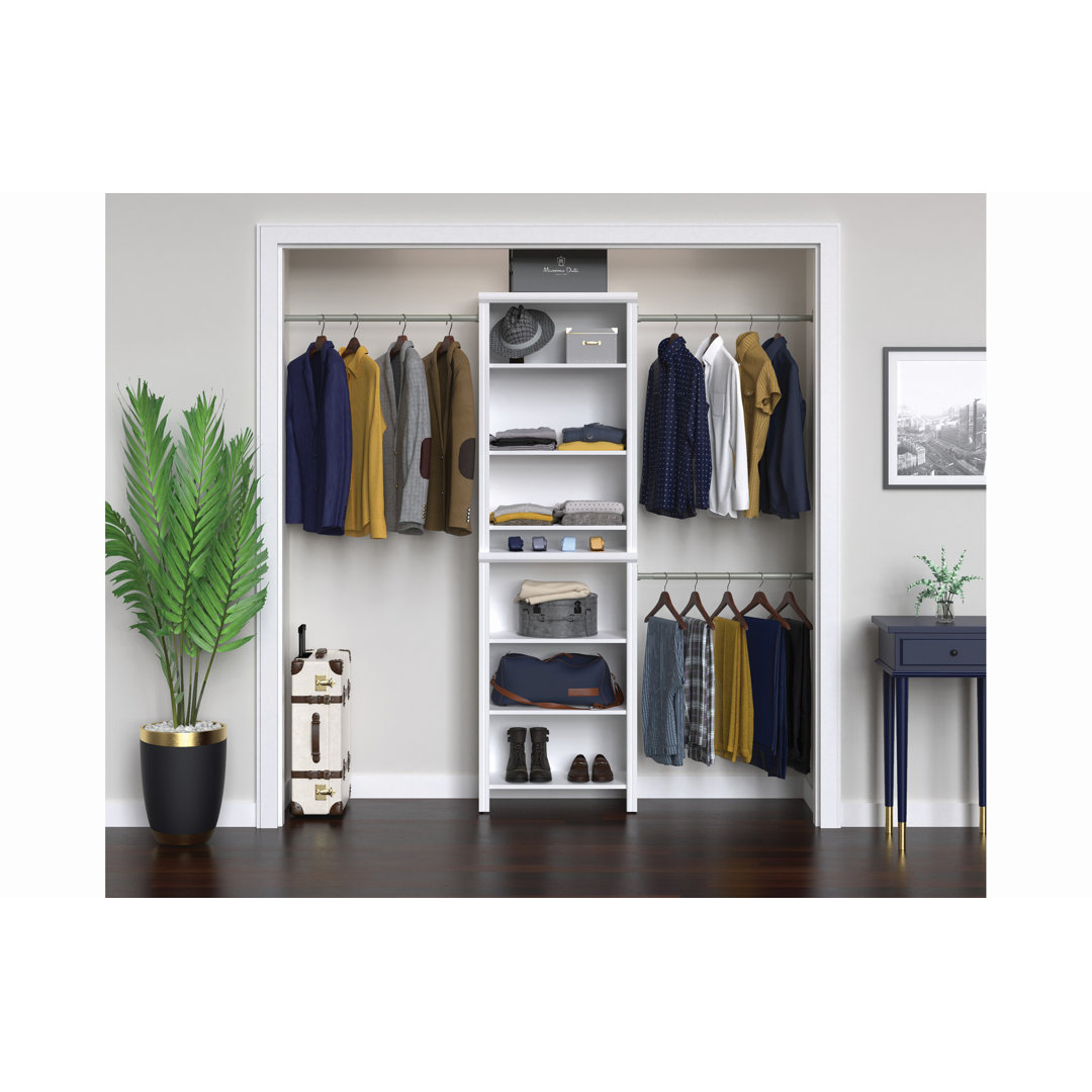 Impressions White Wood Closet System Tower Kit ClosetMaid 