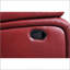 Ensemble de canapé inclinable rouge 2 pièces