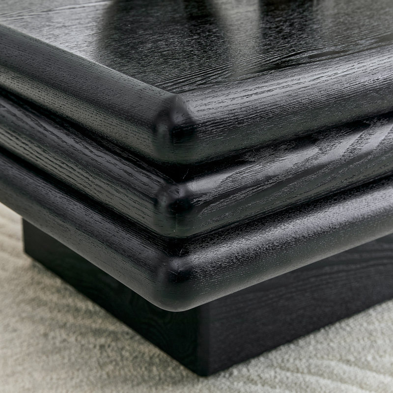 Table basse empilable moderne à 3 niveaux, Black