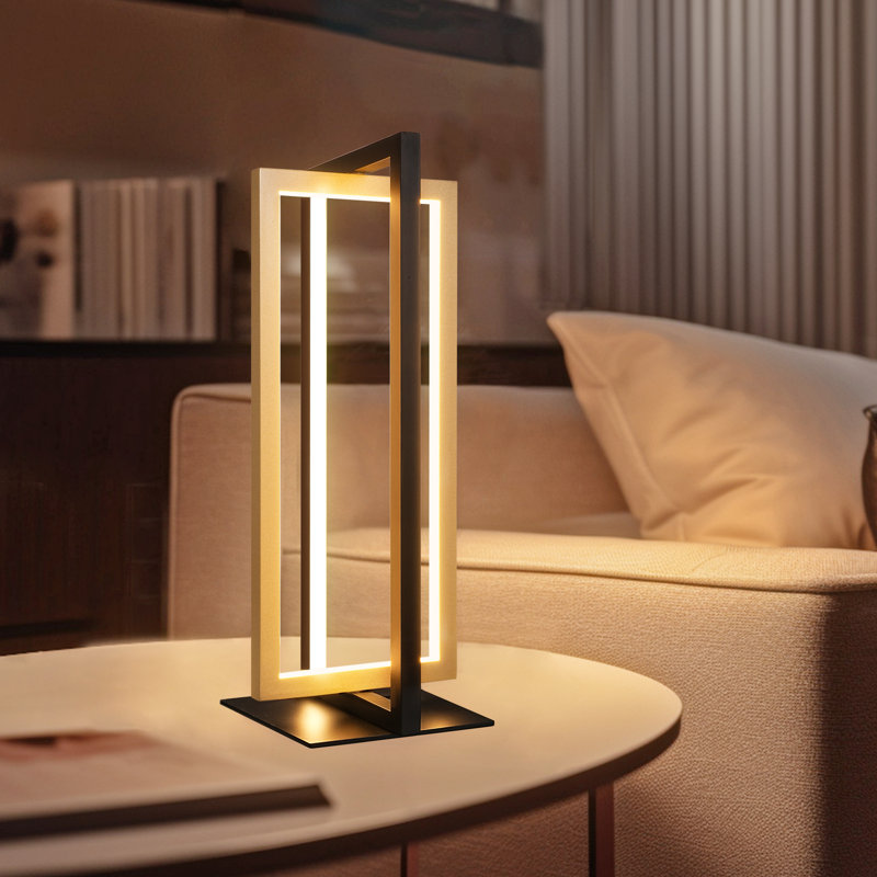 40cm LED Dimmable Table Lamp With Touch Control, Dimmer Touch, Black/Gold