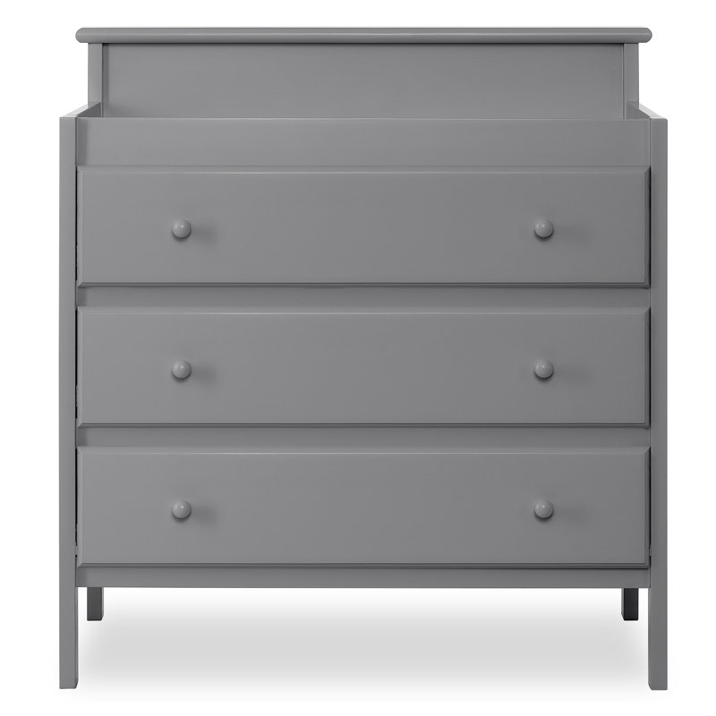 Changing Table Dresser with Pad, Steel Gray