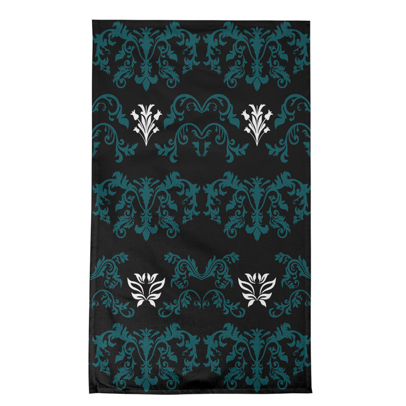 Serviette de thé Philadelphia Throwback Football Baroque, Vert minuit / noir / blanc