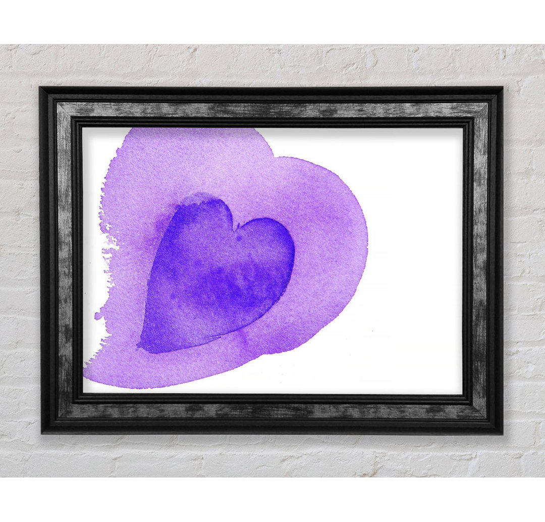 Gerahmtes Leinwandbild Purple Love