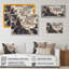 Fleur d'œillet bleu sur fond de Rickel Gold IV sur toile-88531210-88531213