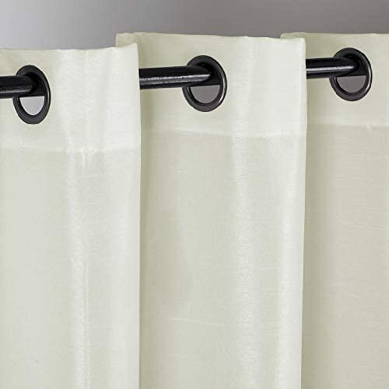 Panneau de rideau de fenêtre semi-diaphane avec œillets Matt matières, l 54 po x L 84 po, Light Beige