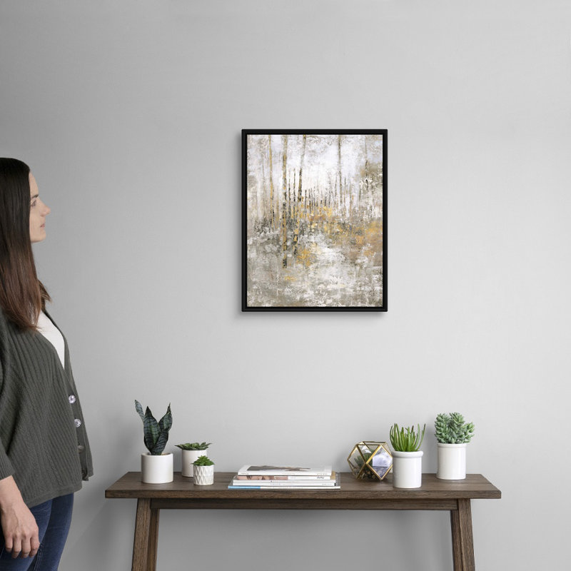 «Morning Hike II» par Alexys Henry, impression sur toile, H 22 po x l 18 po x P 1,75 po, Cadre flottant noir