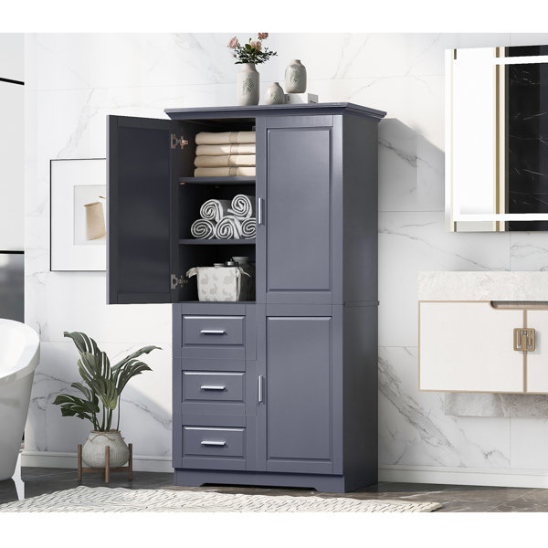 Almetter Freestanding Bathroom Cabinet with Drawers