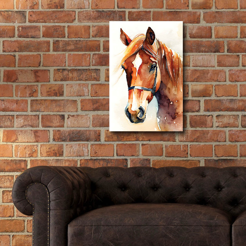 «Horse 2» par Petals Prints Design, H 24 po x l 16 po x P 0,2 po