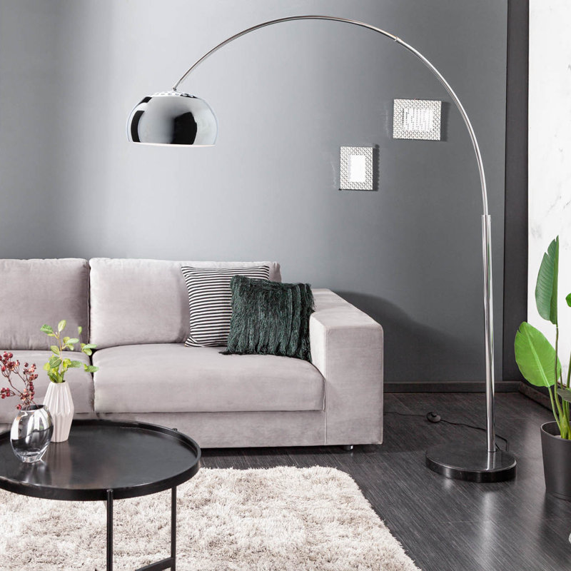 Ioanna 170cm Arched Floor Lamp, Chrome