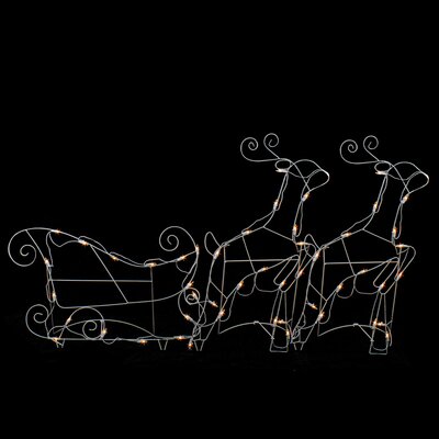 3-Piece Lighted Reindeer and Sleigh Outdoor Christmas Decoration Set -  Northlight Seasonal, NORTHLIGHT RP90956